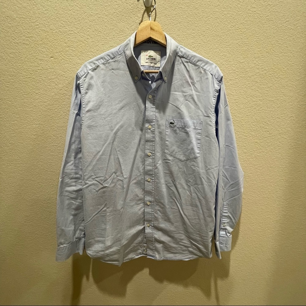 Lacoste Long Sleeves Button Down Shirt Light Blue